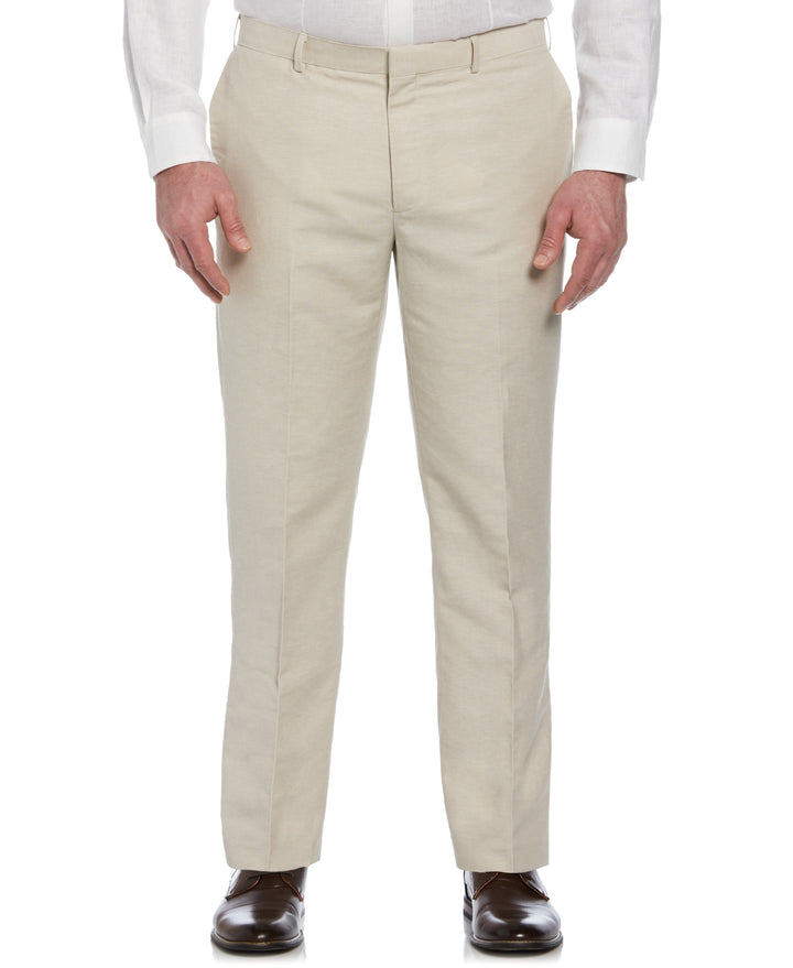 Big & Tall Linen Blend Suit Pant (Khaki) 