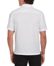 Linen Blend Gradient Panel Shirt (Brilliant White) 