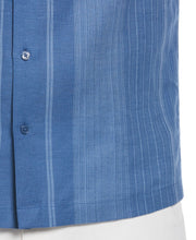 Linen Blend Gradient Panel Shirt (Dutch Blue) 