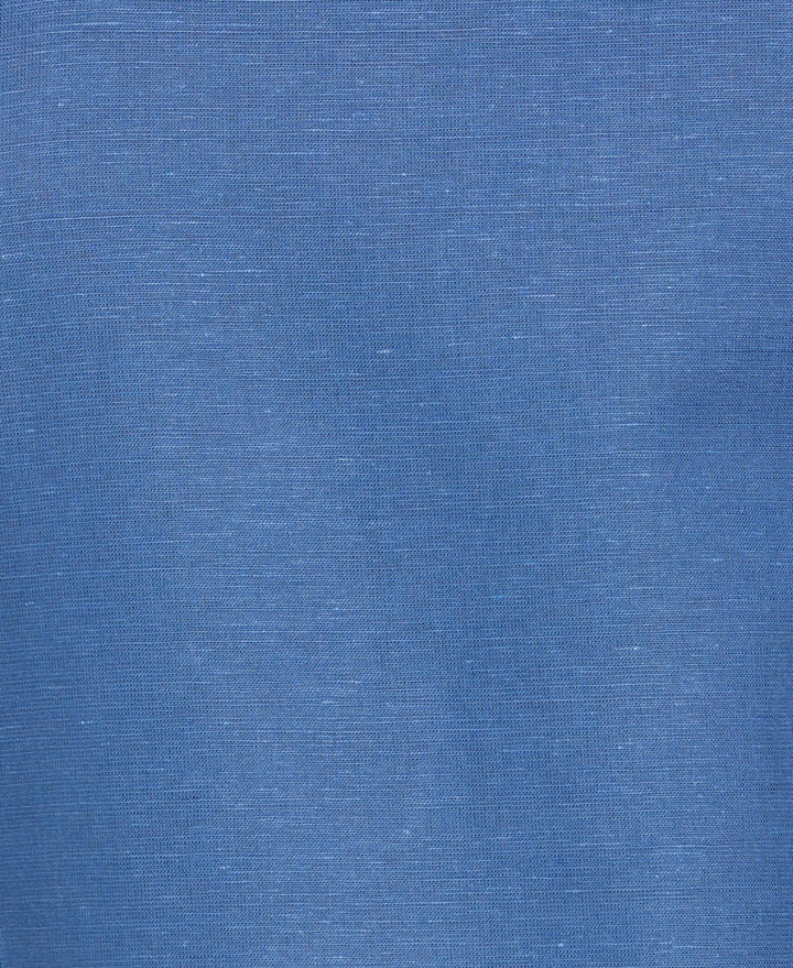 Linen Blend Gradient Panel Shirt (Dutch Blue) 