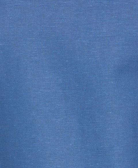 Linen Blend Gradient Panel Shirt (Dutch Blue) 