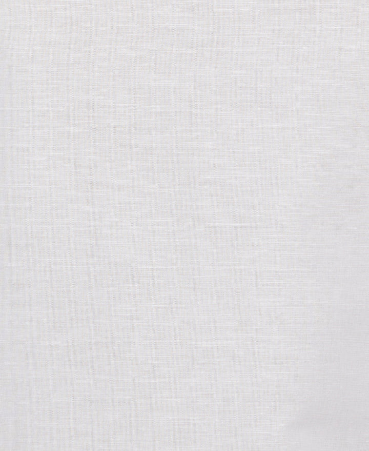 Linen Blend Gradient Panel Shirt (Brilliant White) 