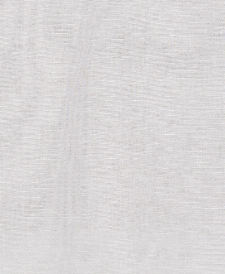 Linen Blend Gradient Stripe Panel Shirt (Brilliant White) 