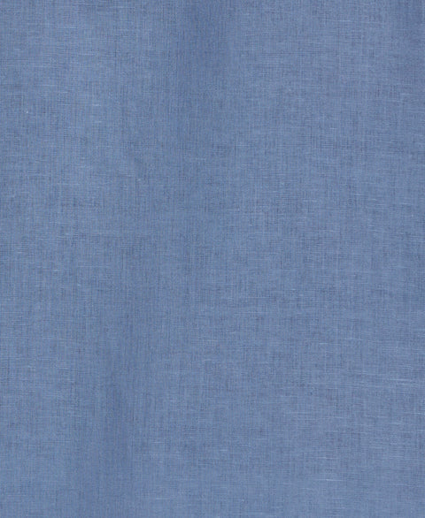 Linen Blend No Pocket Guayabera Shirt (Captains Blue) 