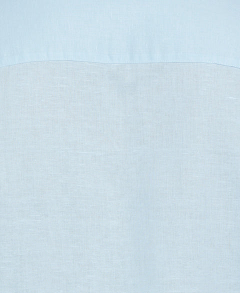 Big & Tall Linen Blend No Pocket Guayabera Shirt (Dream Blue) 