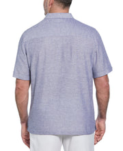 Big & Tall Linen Blend Panel Shirt (Skipper Blue) 