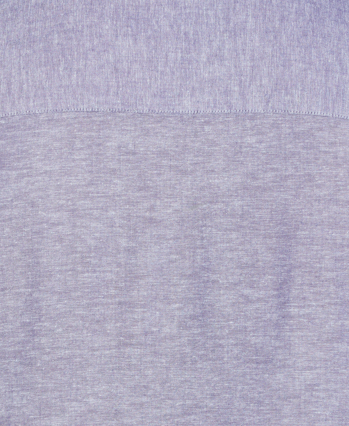 Big & Tall Linen Blend Panel Shirt (Skipper Blue) 