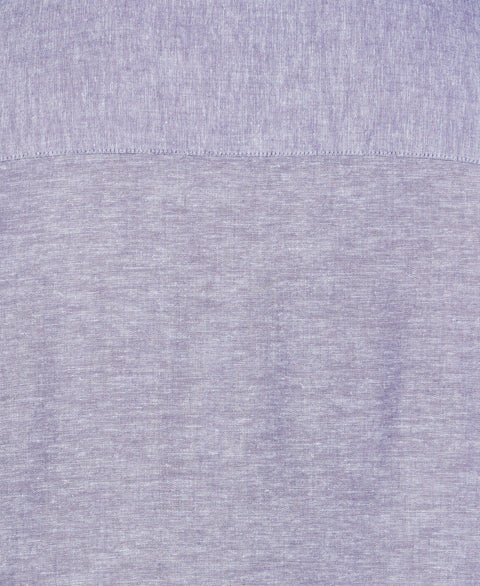 Big & Tall Linen Blend Panel Shirt (Skipper Blue) 