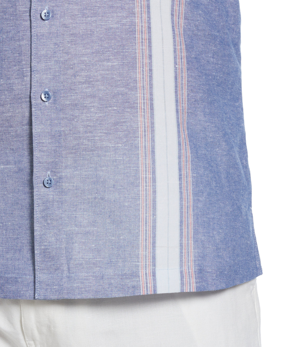 Big & Tall Linen Blend Textured Panel Shirt (Limoges) 