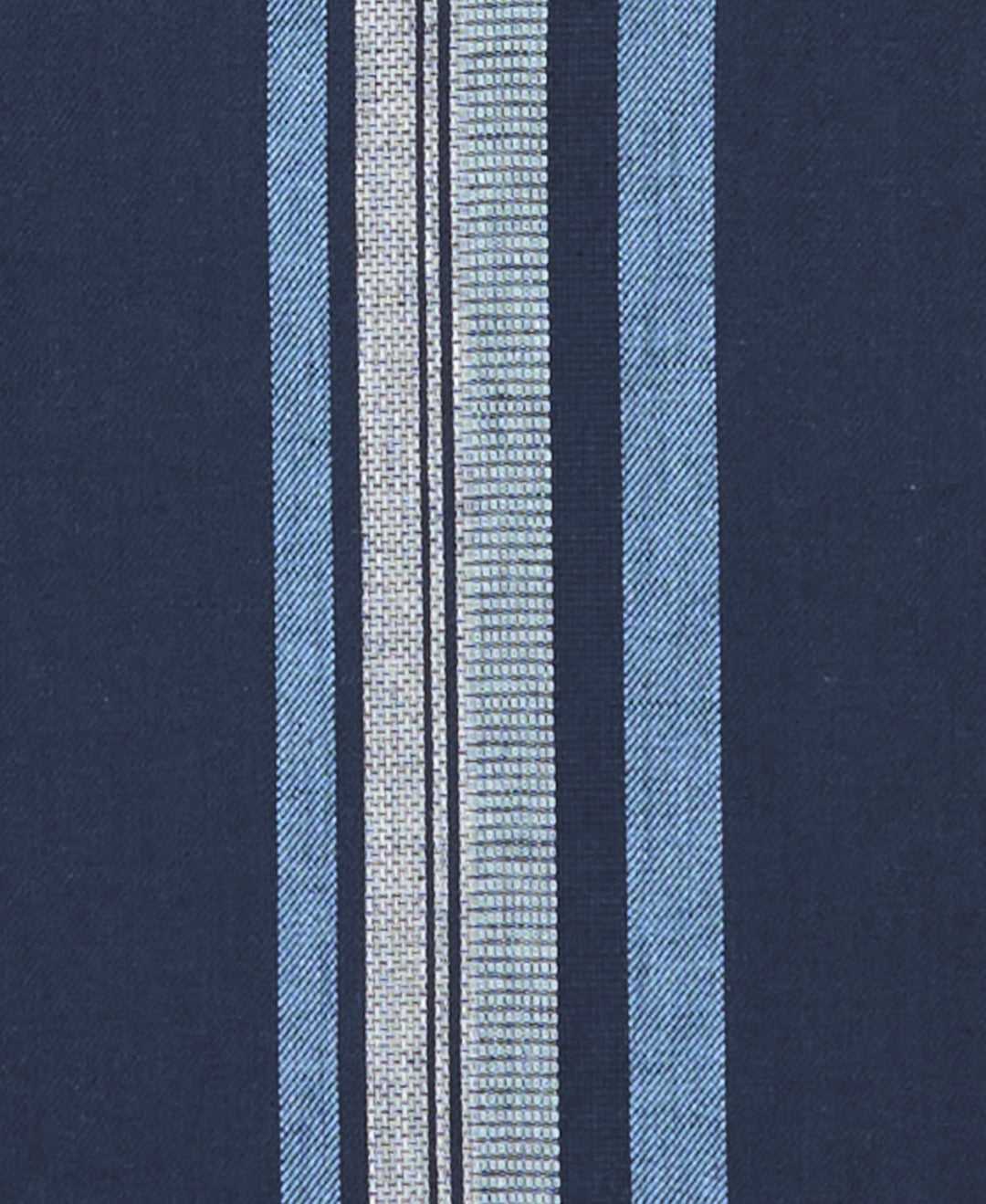 Big & Tall Linen Blend Vertical Panel Dobby Shirt (Pageant Blue) 