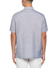Big & Tall Linen Blend Yarn Dye Panel Shirt-Casual Shirts-Cubavera