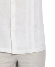 Big & Tall Multi Tuck Linen Guayabera Shirt (Brilliant White) 
