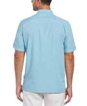 Big & Tall Miami Dolphins Geo Embroidered Panel Chambray Shirt-Casual Shirts-Cubavera