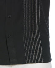 Big & Tall Ombre Embroidered Stripe Shirt (Jet Black) 