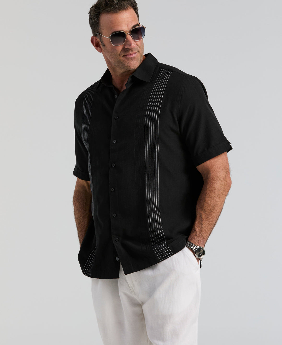 Big & Tall Ombre Shirt (Jet Black) 