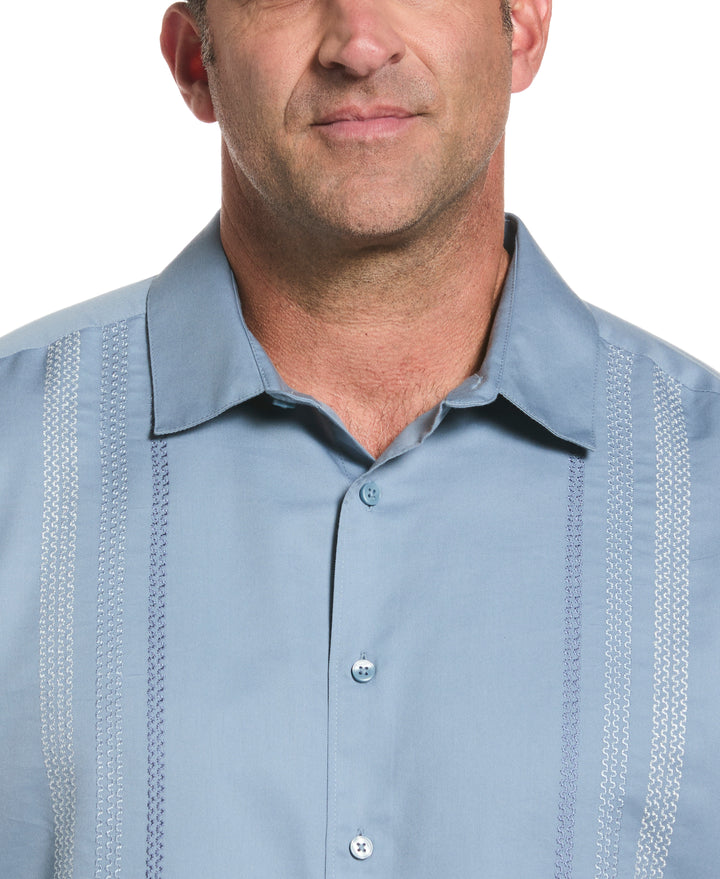 Big & Tall Ombre Embroidery Panel Shirt (Windward Blue) 