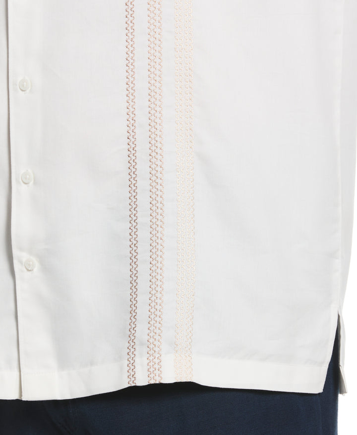 Big & Tall Ombre Embroidery Panel Shirt (Brilliant White) 