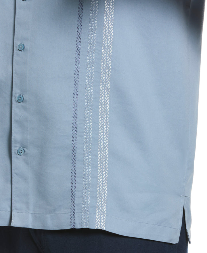 Big & Tall Ombre Embroidery Panel Shirt (Windward Blue) 