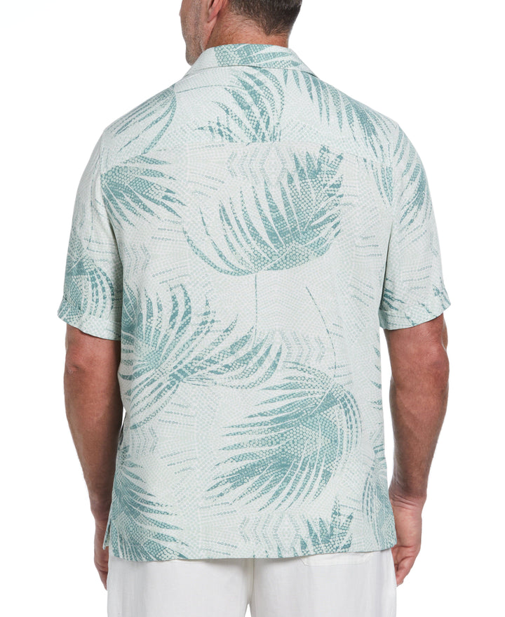 Big & Tall Palm Dotted Print Shirt (Balsam Green) 