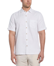 Big & Tall Palm Print Shirt (Brilliant White) 