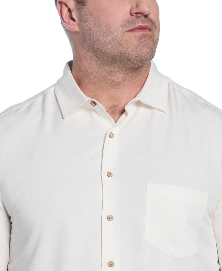 Big & Tall Palm Jacquard Shirt (Egret) 