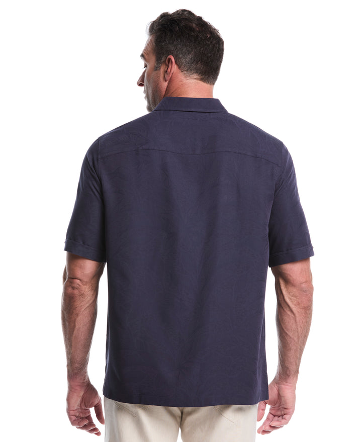 Big & Tall Palm Jacquard Shirt (Navy Blazer) 