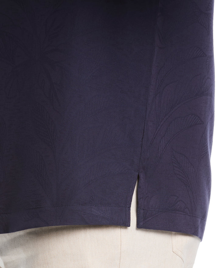 Big & Tall Palm Jacquard Shirt (Navy Blazer) 