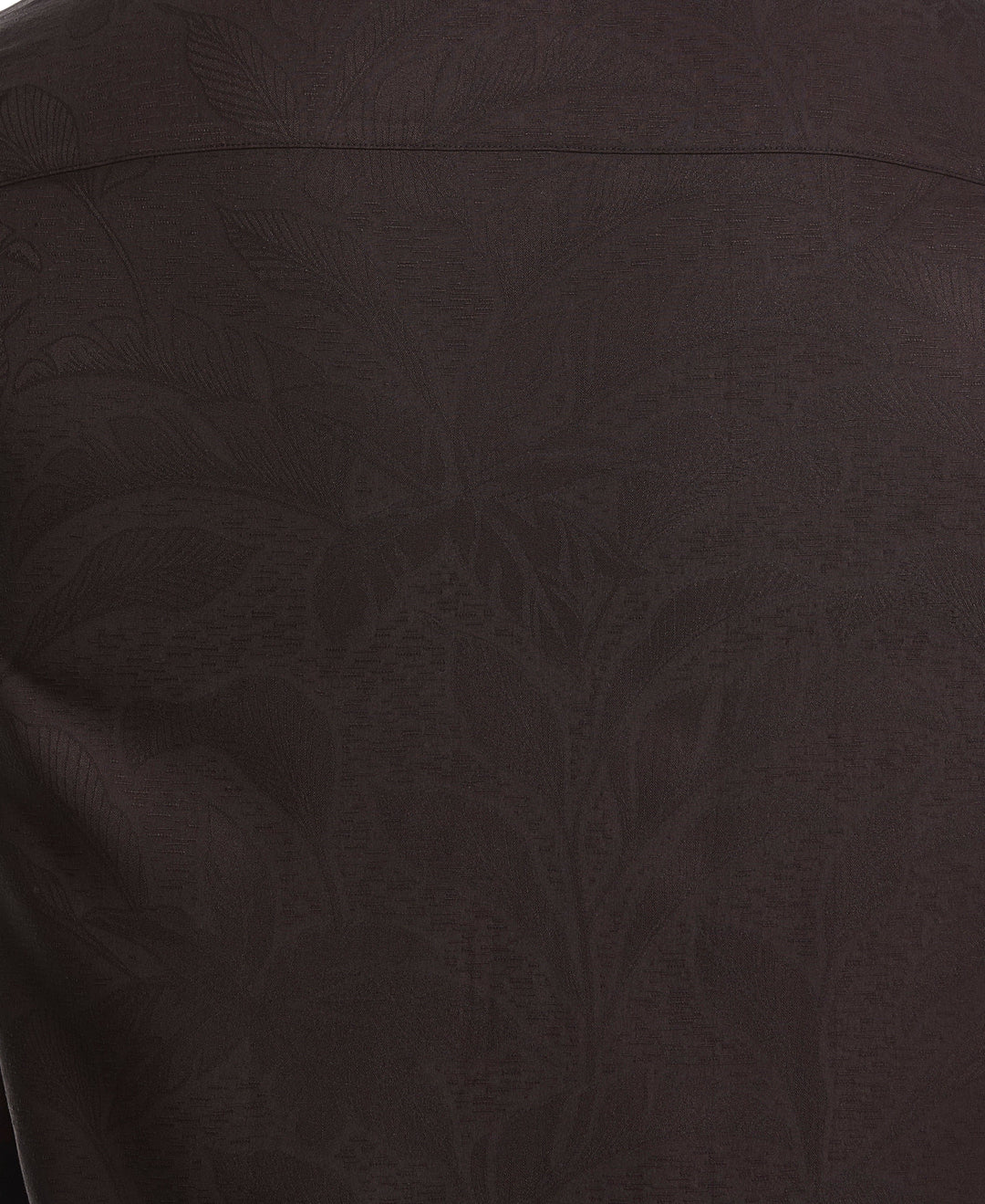 Big & Tall Palm Jacquard Shirt (Jet Black) 