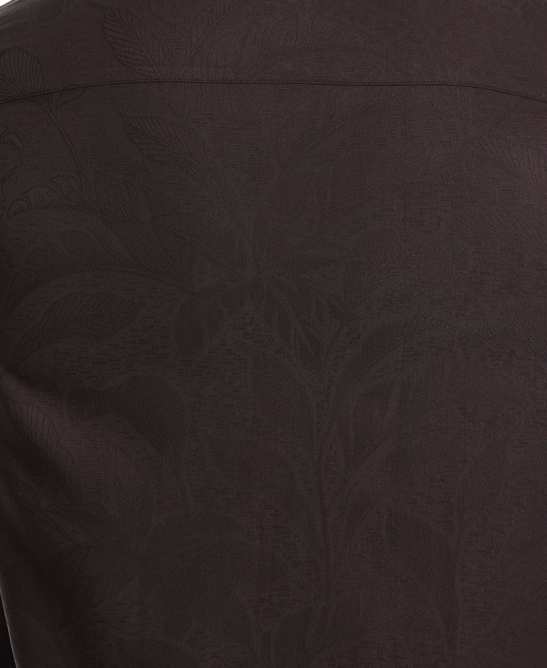 Big & Tall Palm Jacquard Shirt (Jet Black) 
