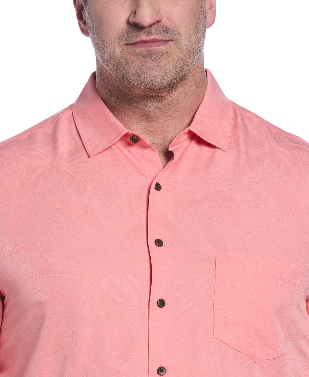 Big & Tall Palm Jacquard Shirt (Lantana) 
