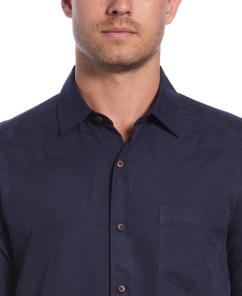 Big & Tall Palm Print Shirt (Navy Blazer) 