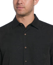 Big & Tall Palm Print Shirt (Jet Black) 