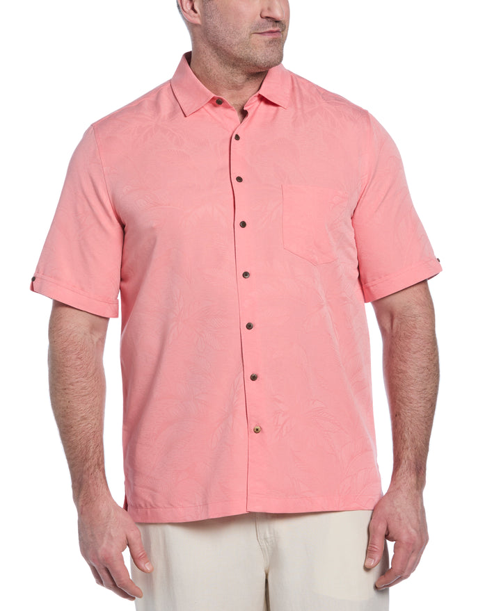 Big & Tall Palm Jacquard Shirt (Lantana) 