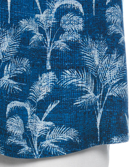 Palm Tree Print Shirt (Mykonos Blue) 