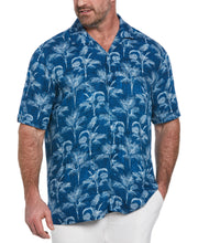 Palm Tree Print Shirt (Mykonos Blue) 