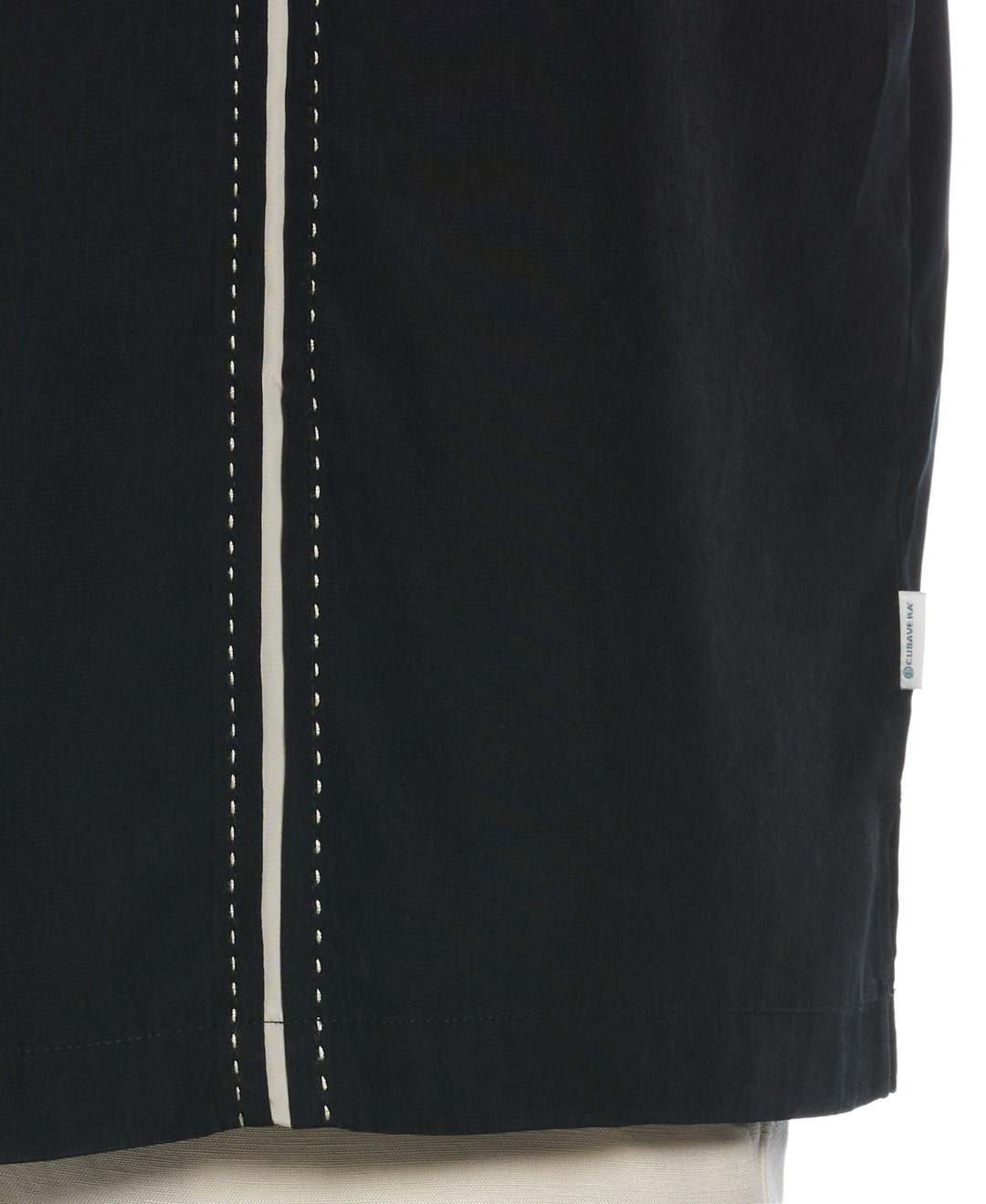 Big & Tall Insert Panel Pickstitch Shirt (Jet Black) 