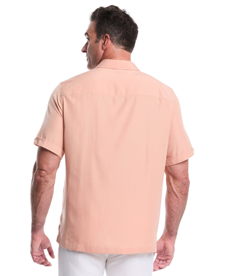 Big & Tall Insert Panel Pickstitch Shirt (Dusty Coral) 