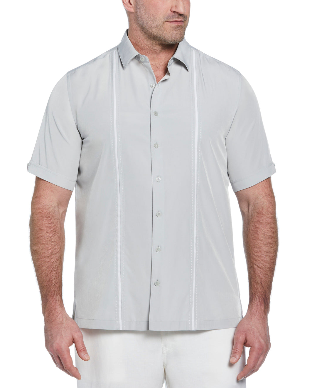Big & Tall Insert Panel Pickstitch Shirt (Harbor Mist) 