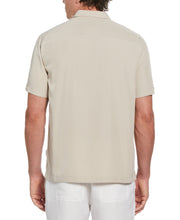 Big and Tall Pick Stitch Panel Short Sleeve Button-Down Shirt (Silver Lining) 