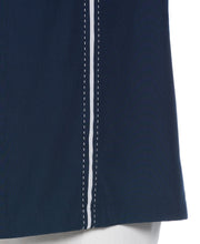 Big and Tall Pick Stitch Panel Short Sleeve Button-Down Shirt (Dress Blues) 