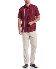 Big & Tall Insert Panel Pickstitch Shirt (Cordovan) 