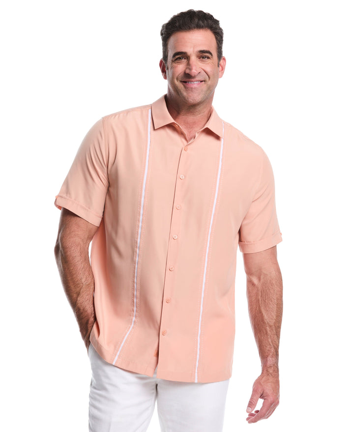 Big & Tall Insert Panel Pickstitch Shirt (Dusty Coral) 