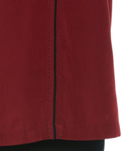 Big and Tall Pick Stitch Panel Short Sleeve Button-Down Shirt (Biking Red) 
