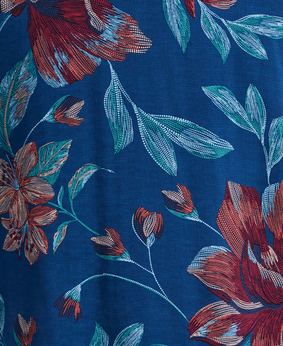 POINTILISM FLORAL PRINT (Navy Peony) 