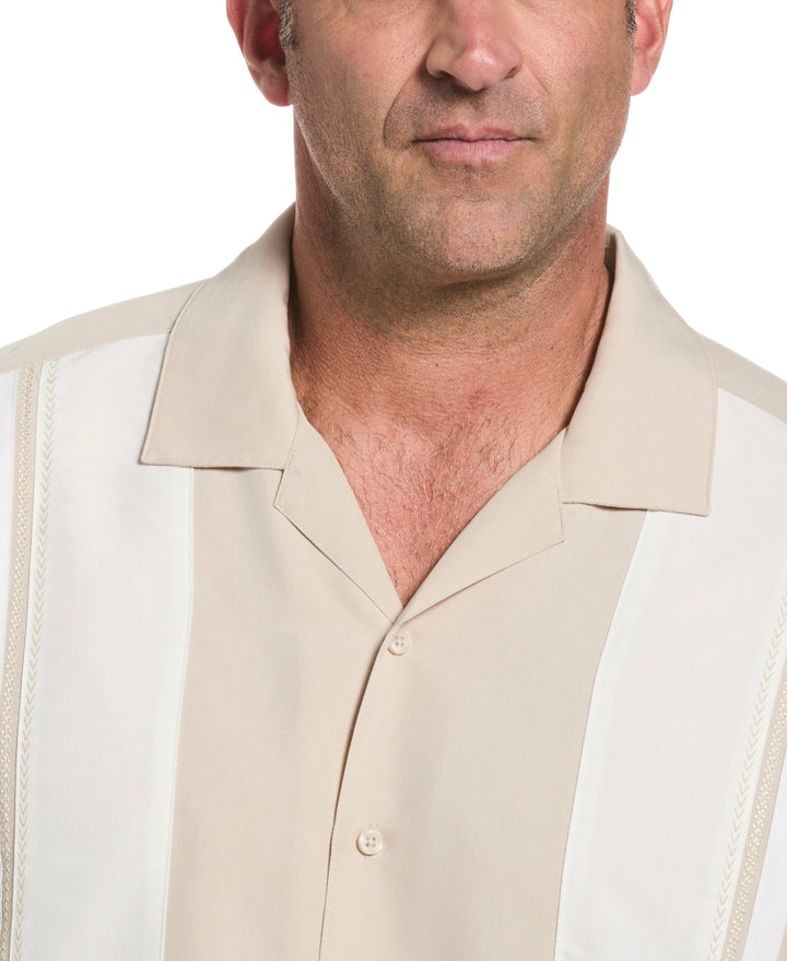 Big & Tall Soft Touch Color Block Shirt (Island Fossil) 