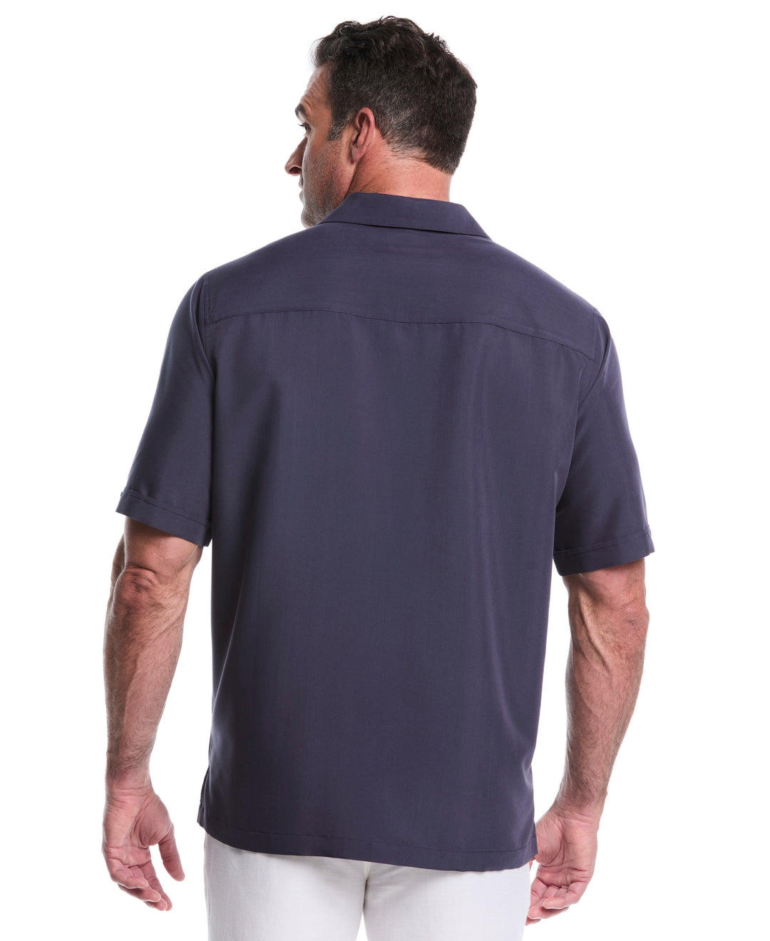 Big & Tall Soft Touch Color Block Shirt (Mood Indigo) 