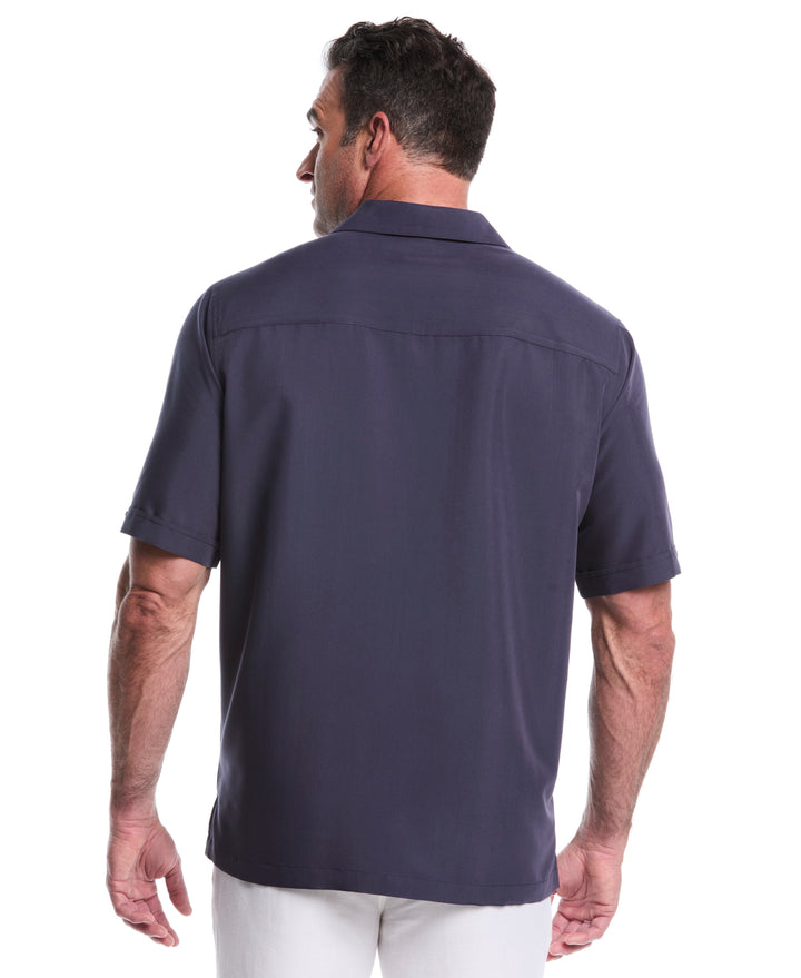Big & Tall Soft Touch Color Block Shirt (Mood Indigo) 