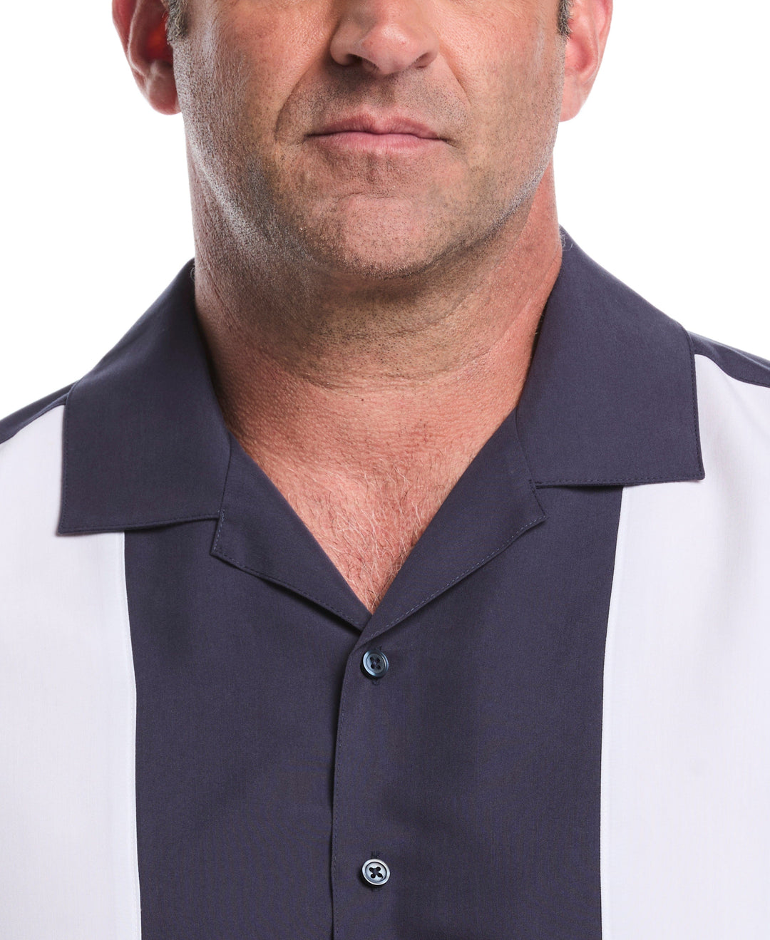 Big & Tall Soft Touch Color Block Shirt (Mood Indigo) 