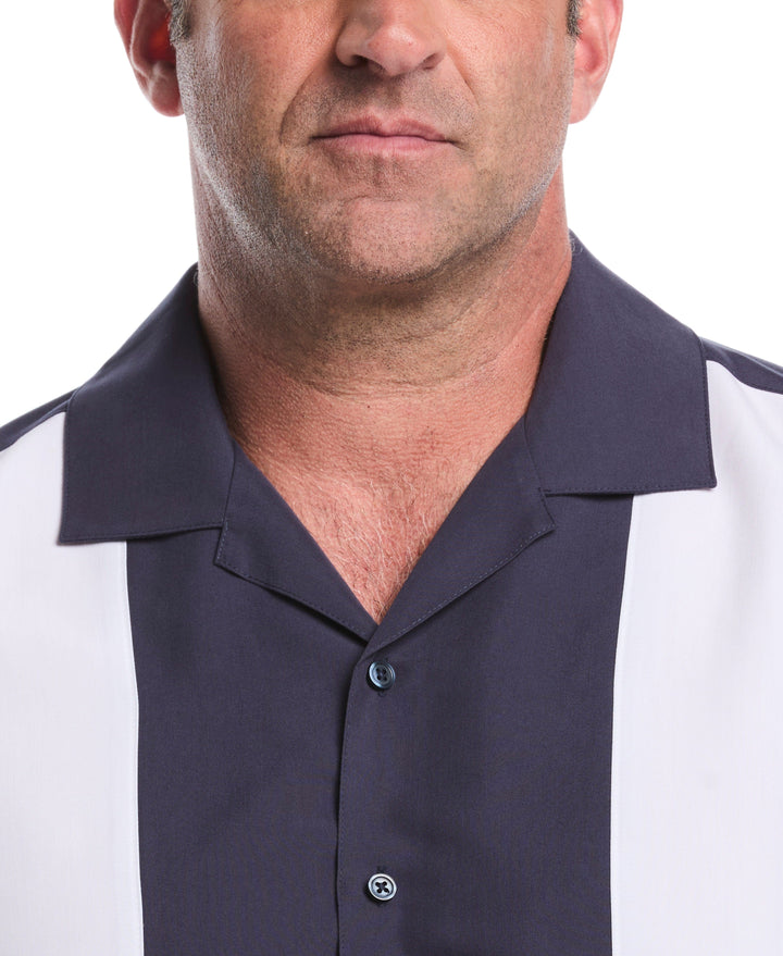 Big & Tall Soft Touch Color Block Shirt (Mood Indigo) 