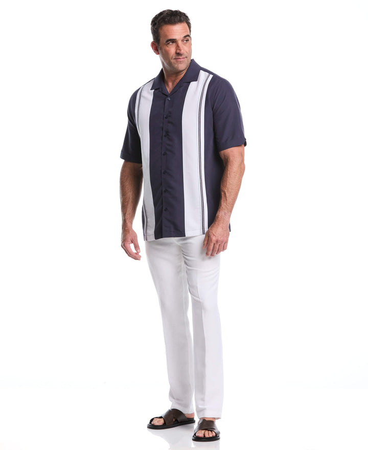 Big & Tall Soft Touch Color Block Shirt (Mood Indigo) 